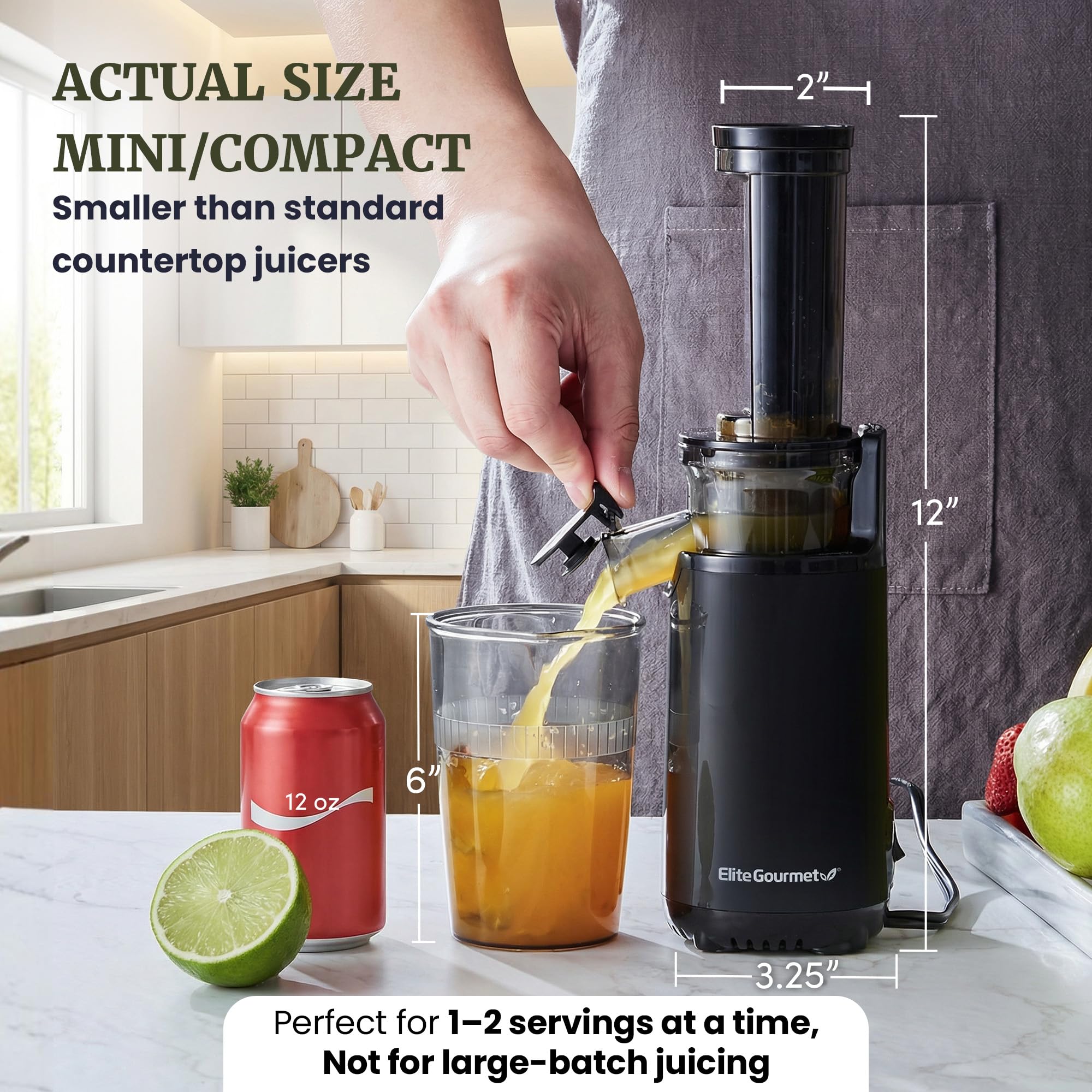Elite Gourmet Portable 6-Blade Electric Juicer Blender with built